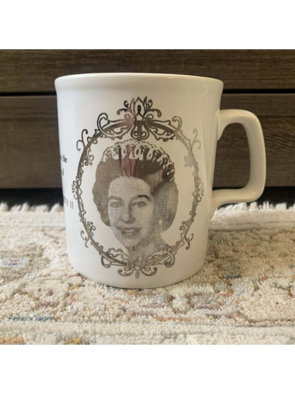 1977 Silver Jubilee Coffee Collector Mug Queen Elizabeth Prince Philip England